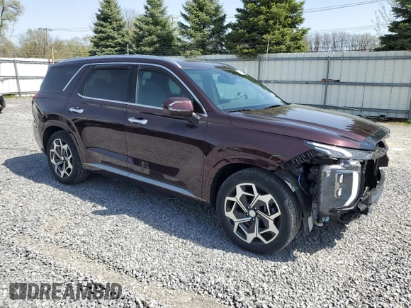 2022 Hyundai Palisade Calligraphy z VIN KM8R74HE0NU376803, wystawiony jako Copart lot #54317595 z przebiegiem 10 715 mil mil oraz Szkody całkowita. Historia ofert i sprzedaży dostępna na DreamBid. Obrazek 4.