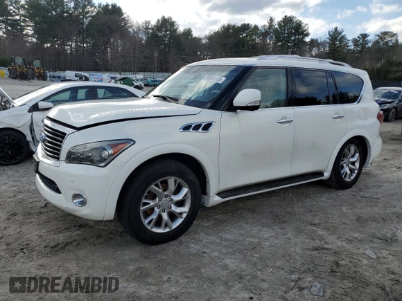 2012 Infiniti QX56 8-passenger z VIN JN8AZ2NC3C9317364, wystawiony jako Copart lot #49665145 z przebiegiem 228 371 mil mil oraz Czysty tytuł • Clean title. Historia ofert i sprzedaży dostępna na DreamBid. Obrazek 1.