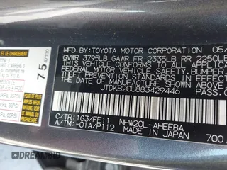 2008 Toyota Prius with VIN JTDKB20U883429446, listed as a IAAI auction lot 42073114 with 141,332 mi miles. Bid and sale history available at carsss.com. Image 9.