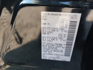 2015 Infiniti QX60 with VIN 5N1AL0MM0FC546745, listed as a IAAI auction lot 42097316 with 181,814 mi miles. Bid and sale history available at carsss.com. Image 9.