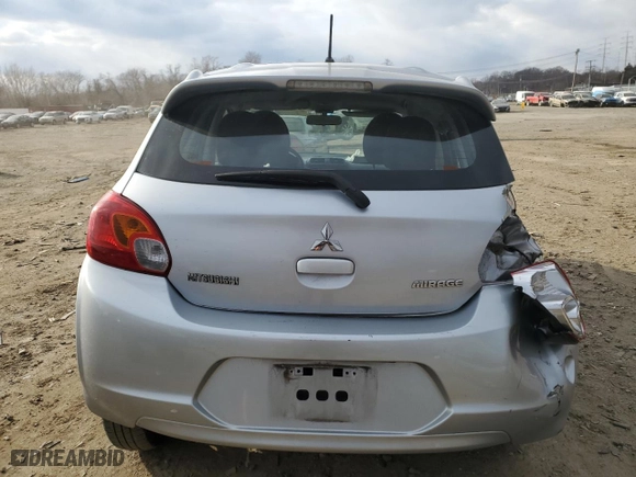 2015 Mitsubishi Mirage DE with VIN ML32A3HJ4FH053303, listed as a Copart auction lot 45952675 with 122,396 mi miles and Salvage Title. Bid and sale history available at carsss.com. Image 6.
