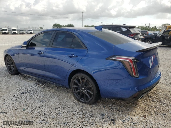 2021 Cadillac CT4 V-Series with VIN 1G6DH5RL1M0144492, listed as a Copart auction lot 47973795 with NaN miles and Salvage Title. Bid and sale history available at carsss.com. Image 2.