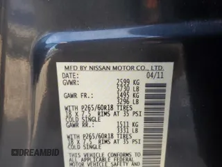 2011 Nissan Frontier SL with VIN 1N6AD0ER2BC432071, listed as a Copart auction lot 81406294 with 114,945 mi miles and Salvage title. Bid and sale history available at DreamBid. Image 14.