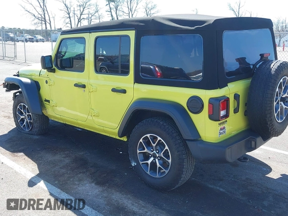 2024 Jeep Wrangler Willys with VIN 1C4PJXDN8RW111092, listed as a IAAI auction lot 41812607 with 34,873 mi miles. Bid and sale history available at carsss.com. Image 3.