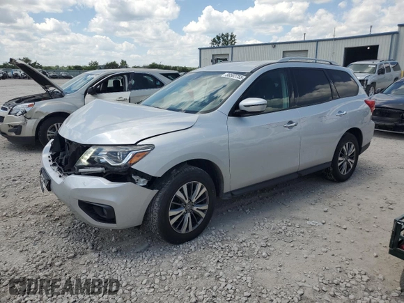 2019 Nissan Pathfinder S with VIN 5N1DR2MM8KC642348, listed as a Copart auction lot 56502755 with 84,721 mi miles and Salvage title. Bid and sale history available at DreamBid. Image 1.