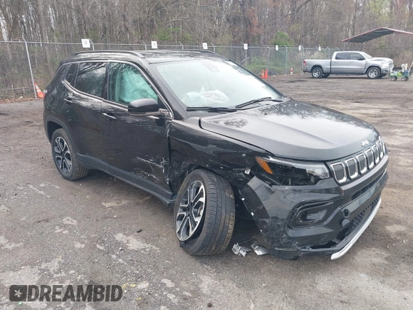 2022 Jeep Compass High Altitude with VIN 3C4NJDCB1NT108788, listed as a IAAI auction lot 41917869 with 77,359 mi miles and . Bid and sale history available at DreamBid. Image 1.