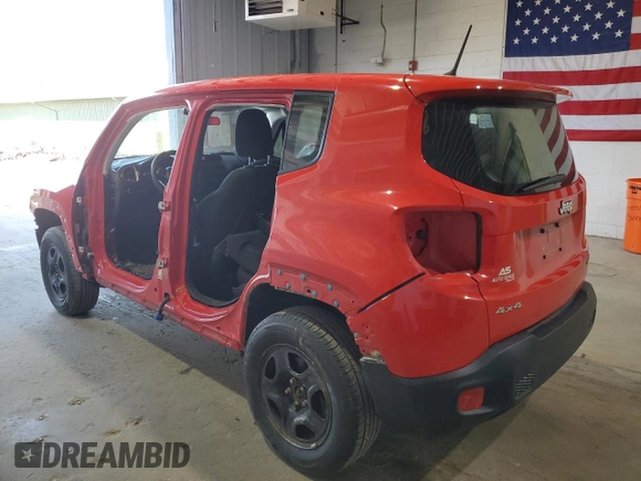 2017 Jeep Renegade Sport with VIN ZACCJBAB4HPG43818, listed as a Copart auction lot 53976885 with 122,789 mi miles and Salvage title. Bid and sale history available at DreamBid. Image 2.