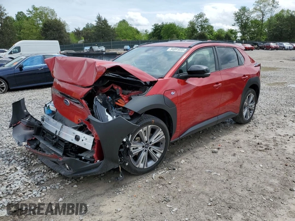 2023 Subaru Solterra Limited with VIN JTMABABA4PA002381, listed as a Copart auction lot 54891035 with 6,348 mi miles and Salvage title. Bid and sale history available at DreamBid. Image 1.