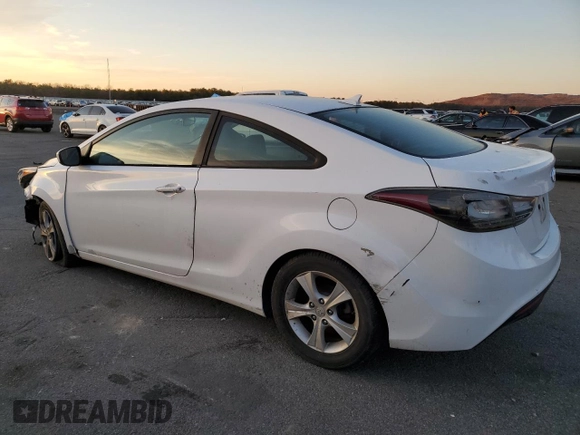 2013 Hyundai Elantra Coupe GS PZEV with VIN KMHDH6AEXDU004610, listed as a Copart auction lot 81362604 with 0 mi miles and Salvage Title. Bid and sale history available at carsss.com. Image 2.