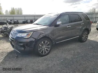 2017 Ford Explorer Platinum with VIN 1FM5K8HT0HGB15225, listed as a Copart auction lot 53121115 with 106,338 mi miles and Salvage Title. Bid and sale history available at carsss.com. Image 1.