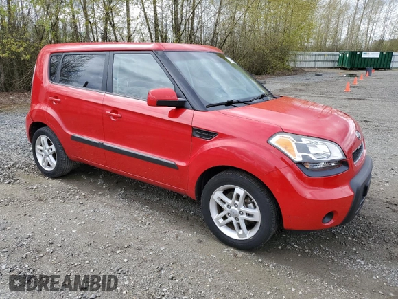 2011 Kia Soul + with VIN KNDJT2A25B7343825, listed as a Copart auction lot 52168345 with 117,204 mi miles and Salvage Title. Bid and sale history available at carsss.com. Image 4.