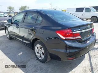 2014 Honda Civic Sedan LX with VIN 19XFB2F54EE263044, listed as a IAAI auction lot 42126752 with 99,824 mi miles. Bid and sale history available at carsss.com. Image 3.