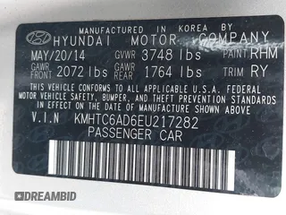 2014 Hyundai Veloster RE:FLEX z VIN KMHTC6AD6EU217282, wystawiony jako IAAI lot #42334268 z przebiegiem 68 473 mil mil oraz . Historia ofert i sprzedaży dostępna na DreamBid. Obrazek 9.