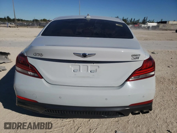 2020 Genesis G70 2.0T with VIN KMTG44LA1LU045400, listed as a Copart auction lot 83072684 with 56,380 mi miles and Non repairable. Bid and sale history available at DreamBid. Image 6.