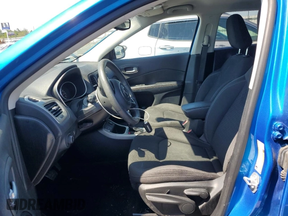 2018 Jeep Compass Sport with VIN 3C4NJCAB9JT468317, listed as a Copart auction lot 57658635 with 65,534 mi miles and Salvage title. Bid and sale history available at DreamBid. Image 7.