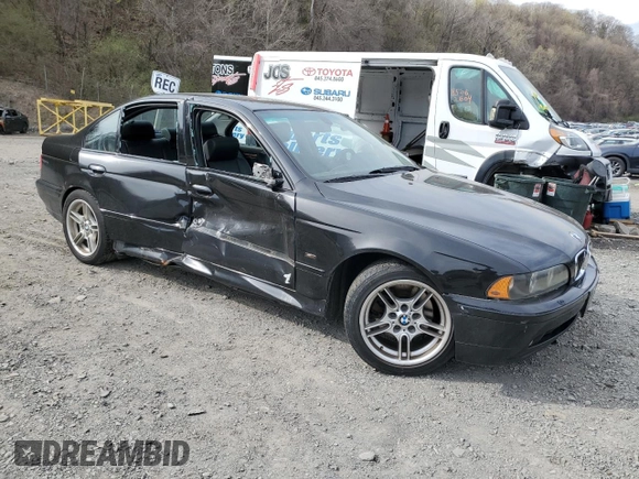 2002 BMW 5 Series 540iA with VIN WBADN63432GN85541, listed as a Copart auction lot 53723715 with 0 mi miles and Salvage Title. Bid and sale history available at carsss.com. Image 4.