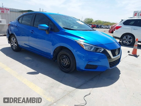 2021 Nissan Versa SV with VIN 3N1CN8EV7ML870390, listed as a IAAI auction lot 41833921 with 36,120 mi miles. Bid and sale history available at carsss.com. Image 1.