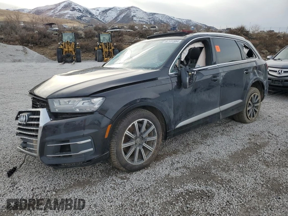2017 Audi Q7 Premium Plus with VIN WA1LAAF76HD016853, listed as a Copart auction lot 87131584 with 0 mi miles and Salvage Title. Bid and sale history available at carsss.com. Image 1.