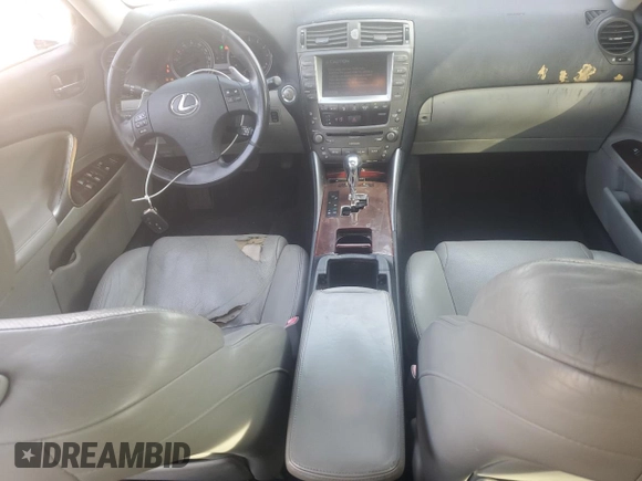 2006 Lexus IS 250 with VIN JTHCK262465005997, listed as a Copart auction lot 54251915 with 208,670 mi miles and Salvage Title. Bid and sale history available at DreamBid. Image 8.