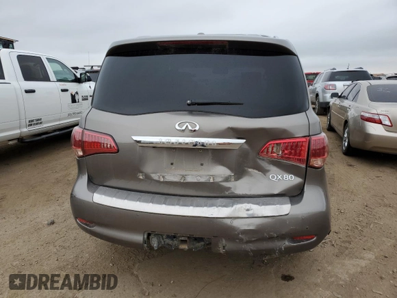 2015 Infiniti QX80 with VIN JN8AZ2NC7F9370623, listed as a Copart auction lot 66523254 with 140,653 mi miles and Salvage Title. Bid and sale history available at carsss.com. Image 6.