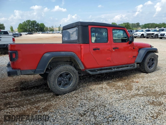 2023 Jeep Gladiator Sport z VIN 1C6HJTAG0PL556855, wystawiony jako Copart lot #57628425 z przebiegiem 18 141 mil mil oraz Szkoda całkowita • Salvage title. Historia ofert i sprzedaży dostępna na DreamBid. Obrazek 3.