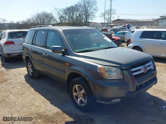 2007 Honda Pilot EX-L with VIN 5FNYF28517B008200, listed as a IAAI auction lot 41780805 with 264,496 mi miles. Bid and sale history available at carsss.com. Image 1.
