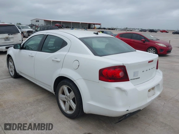 2013 Dodge Avenger SE with VIN 1C3CDZAB3DN707581, listed as a IAAI auction lot 41966051 with 159,054 mi miles and . Bid and sale history available at carsss.com. Image 3.