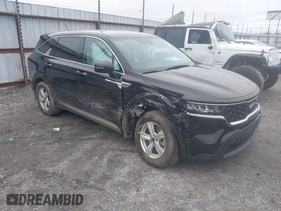 2023 Kia Sorento LX with VIN 5XYRG4LC9PG190174, listed as a IAAI auction lot 41533177 with 53,052 mi miles. Bid and sale history available at carsss.com. Image 1.