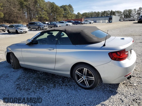 2017 BMW 2 Series 230i with VIN WBA2K9C54HV646717, listed as a Copart auction lot 41997345 with 123,963 mi miles and Salvage Title. Bid and sale history available at carsss.com. Image 2.