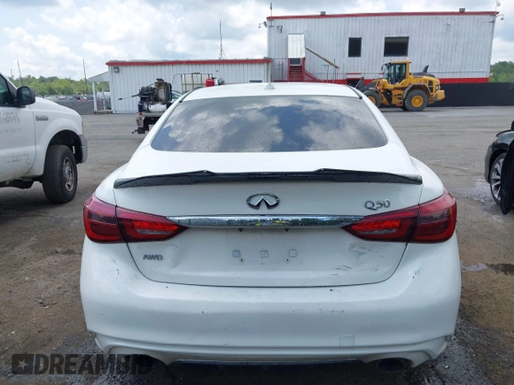 2021 Infiniti Q50 Pure with VIN JN1EV7AR7MM752535, listed as a IAAI auction lot 42683119 with 45,121 mi miles and . Bid and sale history available at DreamBid. Image 16.