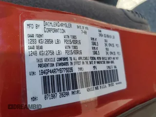 2000 Dodge Caravan SE with VIN 1B4GP44R7YB779226, listed as a Copart auction lot 56919784 with 202,679 mi miles and Salvage Title. Bid and sale history available at carsss.com. Image 12.
