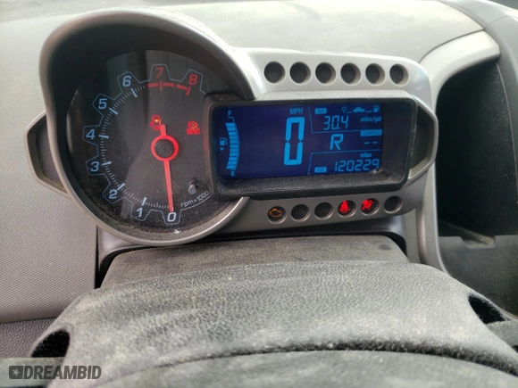 2014 Chevrolet Sonic LT with VIN 1G1JC5SH1E4195966, listed as a Copart auction lot 48574345 with 120,229 mi miles and Salvage Title. Bid and sale history available at carsss.com. Image 9.