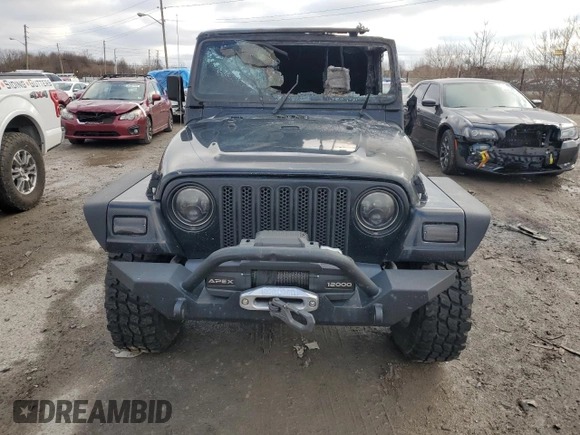 2002 Jeep Wrangler Sport with VIN 1J4FA49S22P751916, listed as a Copart auction lot 43386935 with 0 mi miles and Non Repairable. Bid and sale history available at carsss.com. Image 5.
