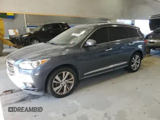 2013 Infiniti JX35 with VIN 5N1AL0MM7DC336687, listed as a Copart auction lot 75029794 with 128,519 mi miles and Salvage Title. Bid and sale history available at carsss.com. Image 1.