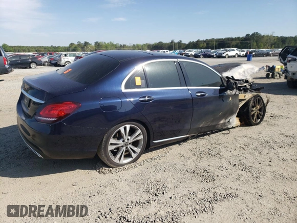 2020 Mercedes-Benz C with VIN W1KWF8DB0LR600137, listed as a Copart auction lot 68458384 with Not Provided miles and Salvage Title. Bid and sale history available at carsss.com. Image 3.