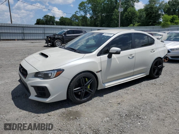 2021 Subaru WRX STI with VIN JF1VA2E60M9814538, listed as a Copart auction lot 56328295 with 58,512 mi miles and Salvage title. Bid and sale history available at DreamBid. Image 1.