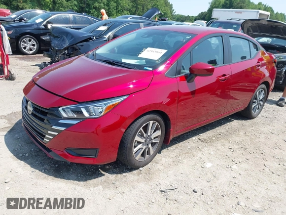 2023 Nissan Versa SV with VIN 3N1CN8EV6PL830418, listed as a IAAI auction lot 42393064 with 19,414 mi miles and . Bid and sale history available at DreamBid. Image 2.