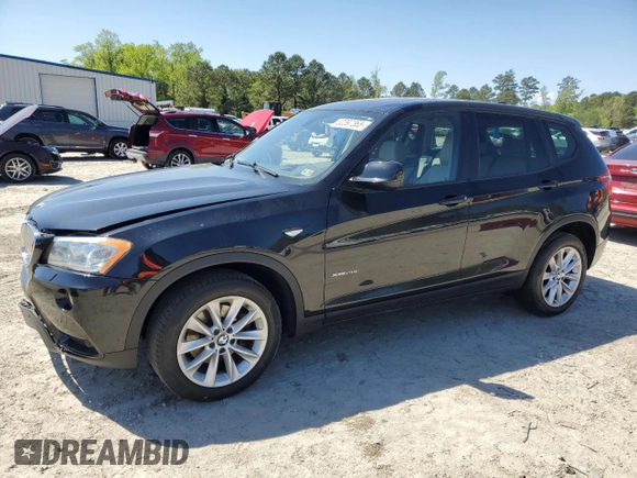 2014 BMW X3 xDrive28i with VIN 5UXWX9C52E0D22262, listed as a Copart auction lot 52397365 with 134,615 mi miles and Salvage Title. Bid and sale history available at DreamBid. Image 1.