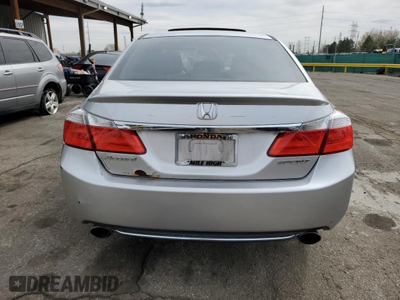 2014 Honda Accord Sedan Sport with VIN 1HGCR2F5XEA033737, listed as a Copart auction lot 52454755 with 138,838 mi miles and Salvage Title. Bid and sale history available at carsss.com. Image 6.