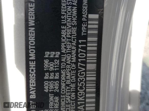 2016 BMW 2 Series 228i with VIN WBA1K9C53GV710711, listed as a Copart auction lot 47109645 with 90,058 mi miles and Salvage Title. Bid and sale history available at carsss.com. Image 14.