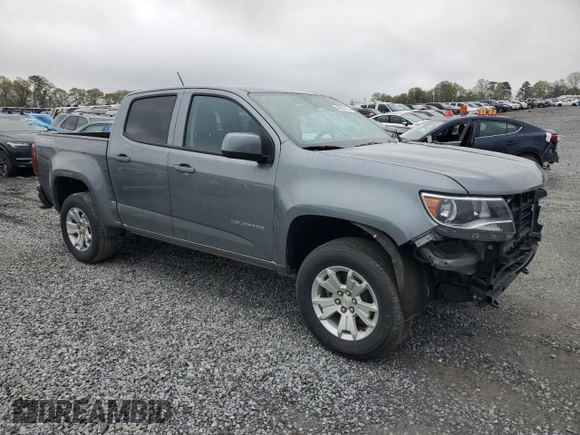 2022 Chevrolet Colorado 4WD LT with VIN 1GCGTCENXN1307091, listed as a Copart auction lot 44233125 with 46,298 mi miles and Salvage Title. Bid and sale history available at carsss.com. Image 4.