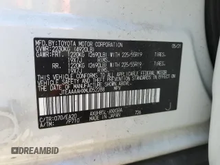 2021 Toyota Venza LE with VIN JTEAAAAHXMJ052288, listed as a Copart auction lot 63610772 with 16,961 mi miles. Bid and sale history available at carsss.com. Image 10.