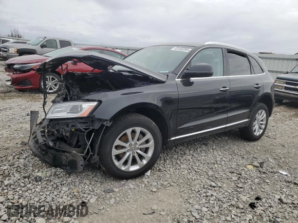 2016 Audi Q5 Premium with VIN WA1C2AFP7GA083006, listed as a Copart auction lot 43183285 with 0 mi miles and Salvage Title. Bid and sale history available at carsss.com. Image 1.