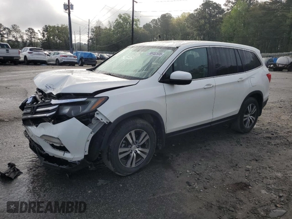 2016 Honda Pilot EX-L with VIN 5FNYF5H71GB034413, listed as a Copart auction lot 50452695 with 118,907 mi miles and Salvage Title. Bid and sale history available at DreamBid. Image 1.
