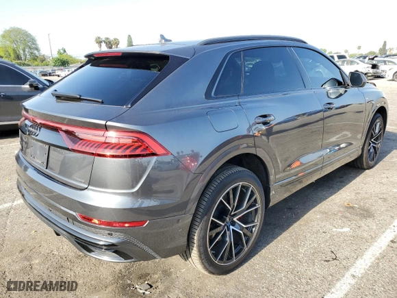 2022 Audi Q8 Premium Plus with VIN WA1EVBF11ND027575, listed as a Copart auction lot 54890503 with 11,579 mi miles. Bid and sale history available at carsss.com. Image 3.