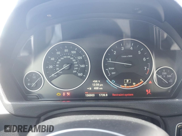 2012 BMW 3 Series 328i with VIN WBA3A5G55CNN65681, listed as a Copart auction lot 61018025 with 156,903 mi miles and Salvage title. Bid and sale history available at DreamBid. Image 9.