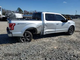 2015 Ford F-150 XL with VIN 1FTEW1CF2FKF15203, listed as a Copart auction lot 46581995 with 159,976 mi miles and Salvage Title. Bid and sale history available at carsss.com. Image 3.
