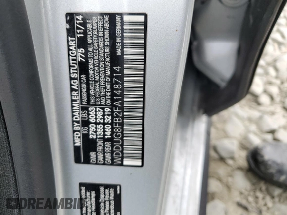 2015 Mercedes-Benz S 550 with VIN WDDUG8FB2FA148714, listed as a Copart auction lot 52670345 with 226,473 mi miles and Salvage Title. Bid and sale history available at DreamBid. Image 12.