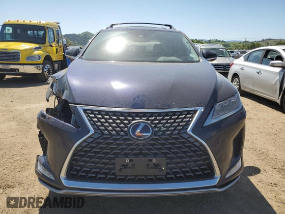 2022 Lexus RX 450h with VIN 2T2JGMDA3NC092983, listed as a Copart auction lot 52555535 with 14,140 mi miles and Salvage title. Bid and sale history available at DreamBid. Image 5.