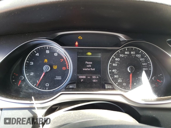 2013 Audi allroad Premium Plus with VIN WA1UFAFL2DA070438, listed as a Copart auction lot 58755553 with 109,466 mi miles and Salvage Title. Bid and sale history available at carsss.com. Image 9.